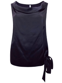 Blancheporte BLACK Cowl Neck Satin Tie Side Top - Plus Size 14 to 26 (EU 40 to 52) Blancheporte BLACK Cowl Neck Satin Tie Side Top - Plus Size 14 to 26 (EU 40 to 52)