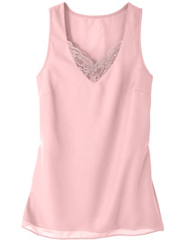 Blancheporte PINK Lace Trim Cami Top - Size 8 to 22 (EU 36 to 50)