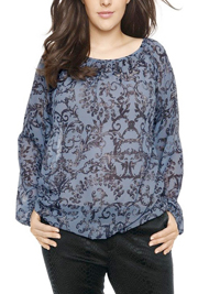 Best Connections BLUE Printed Long Sleeve Gypsy Top - Plus Size 12 to 26 (EU 38 to 52) Best Connections BLUE Printed Long Sleeve Gypsy Top - Plus Size 12 to 26 (EU 38 to 52)