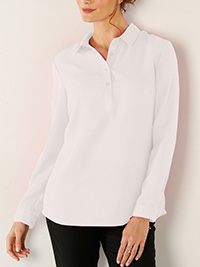 Blancheporte IVORY Long Sleeve Woven Shirt - Plus Size 12 to 24 (EU 38 to 50) Blancheporte IVORY Long Sleeve Woven Shirt - Plus Size 12 to 24 (EU 38 to 50)