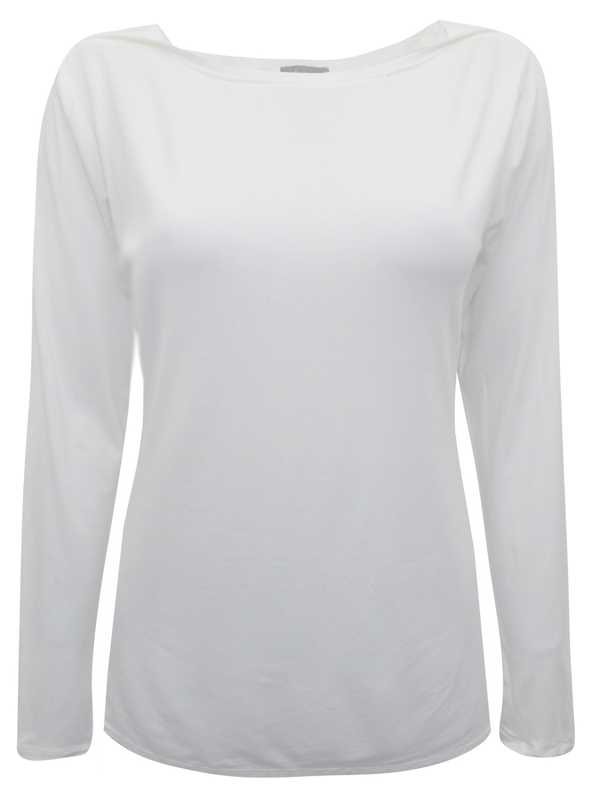 First Avenue IVORY Slash Neck Jersey Top - Size 10 to 20