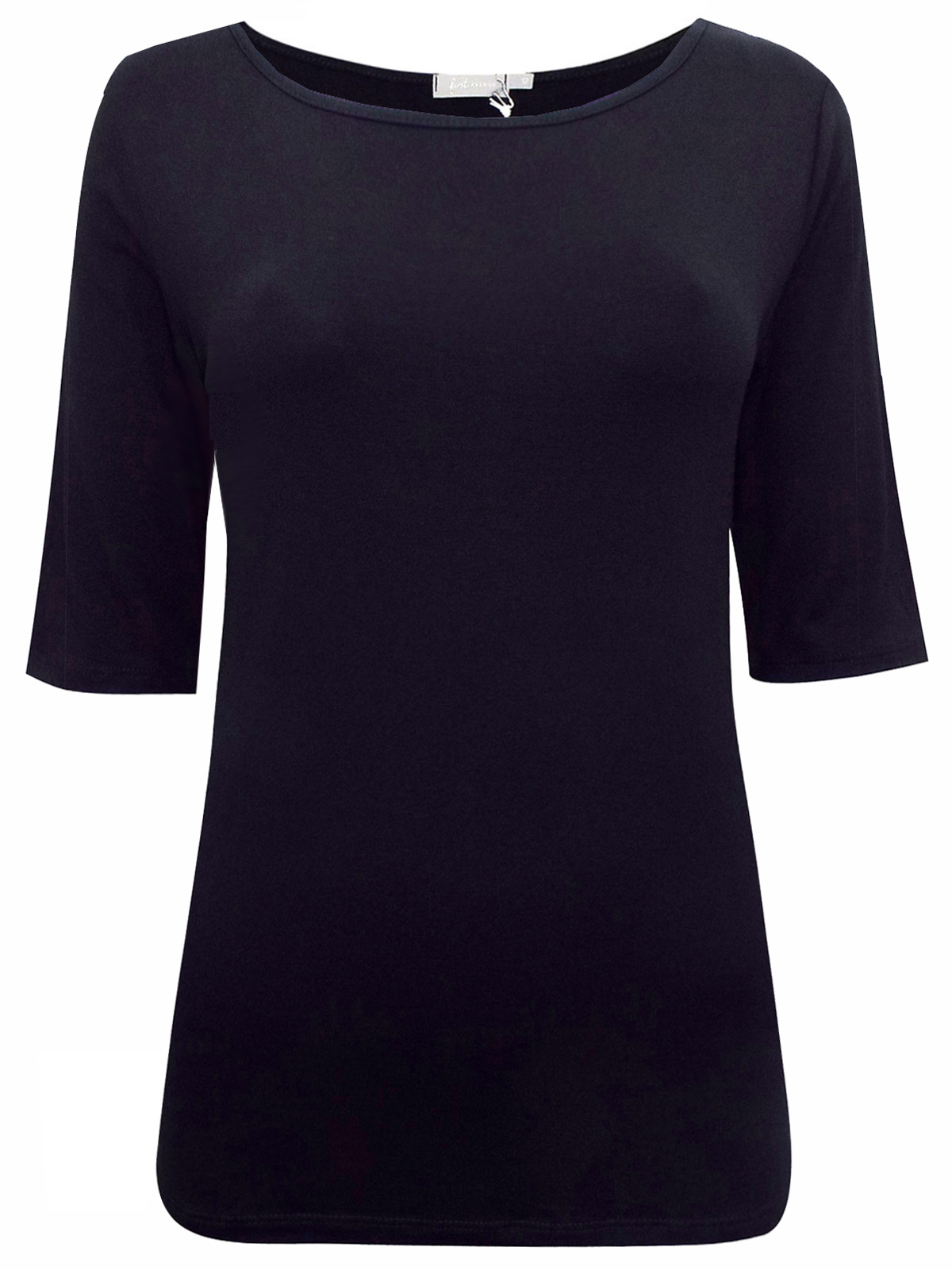 First Avenue BLACK Half Sleeve Jersey Top - Size 10 to 20