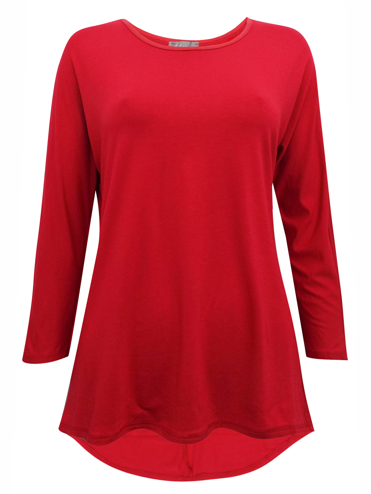First Avenue RED Dipped Hem Jersey Top - Size 10 to 20