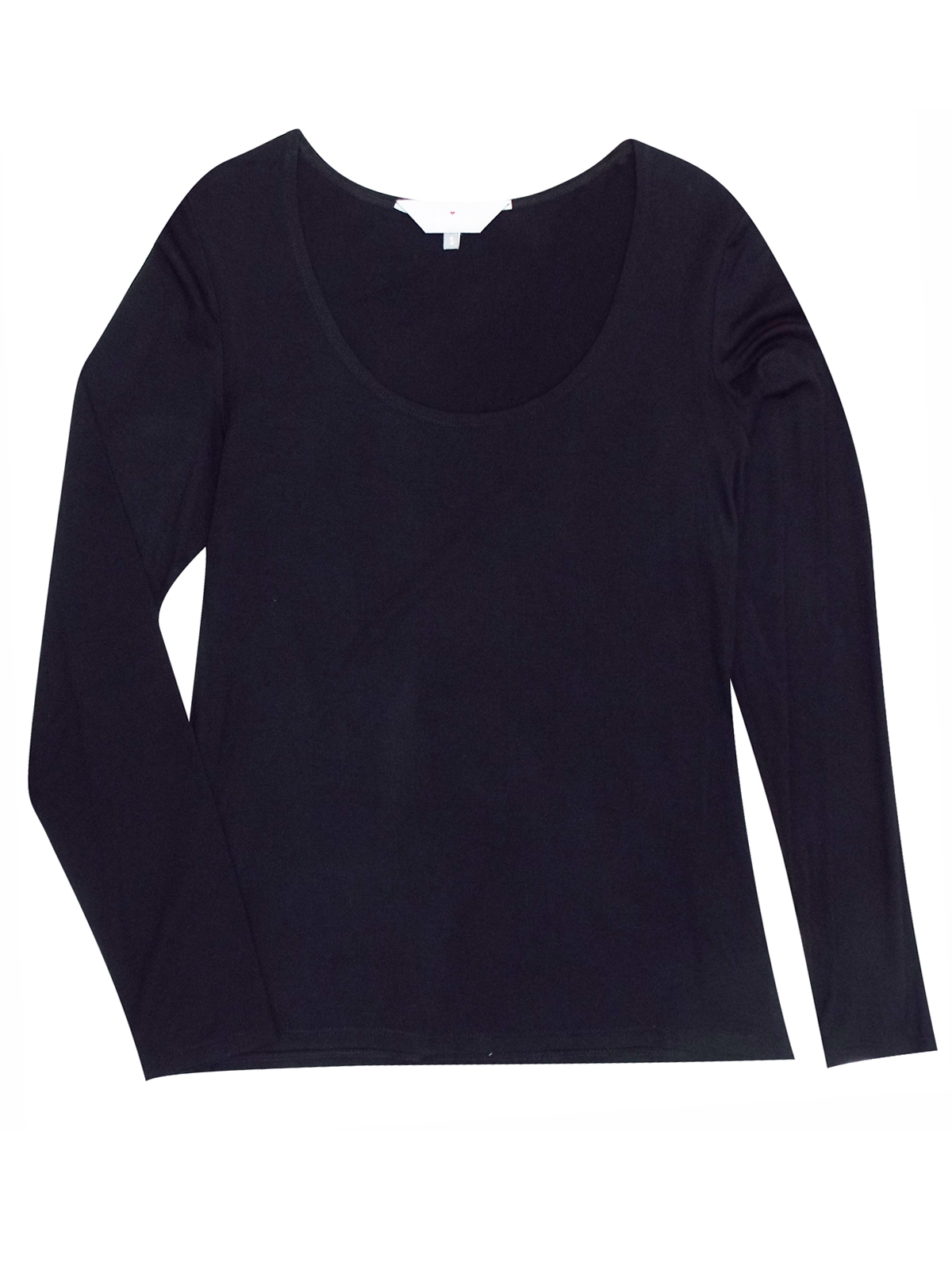 Kira - - Kira BLACK Scoop Neck Long Sleeve Jersey Top - Size 12 to 18 ...