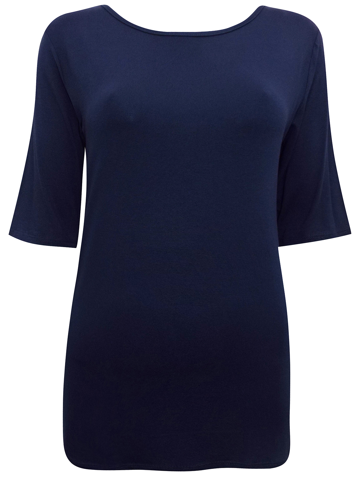 First Avenue NAVY Half Sleeve Jersey Top - Size 12 to 18