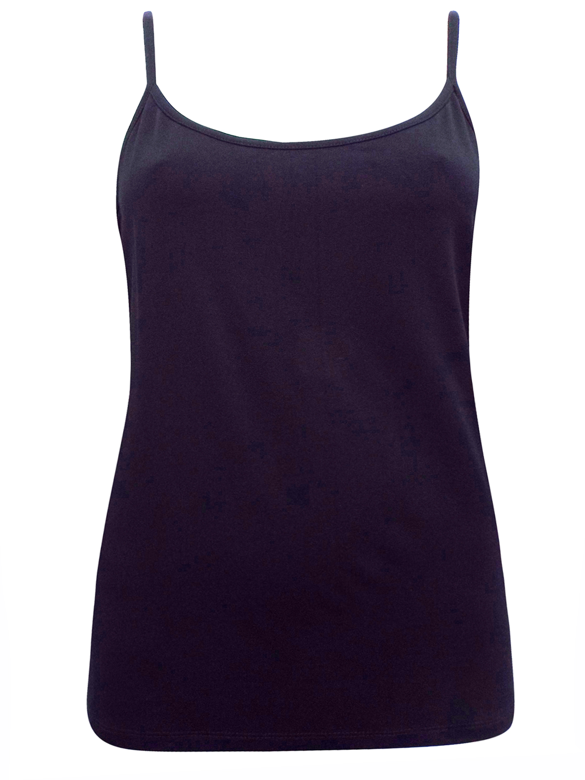 BLACK Jersey Cami Vest Top - Plus Size 16 to 18