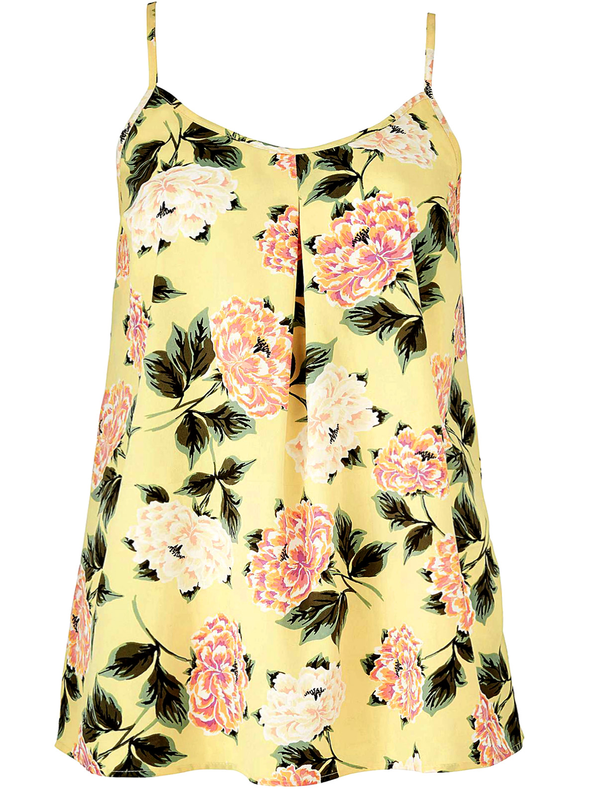 Capsule - - Capsule YELLOW Floral Print Strappy Cami Top - Size 10 to 22