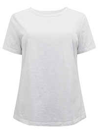 SS WHITE Salt Crew Neck Reflection T-Shirt - Size 10 to 26/28