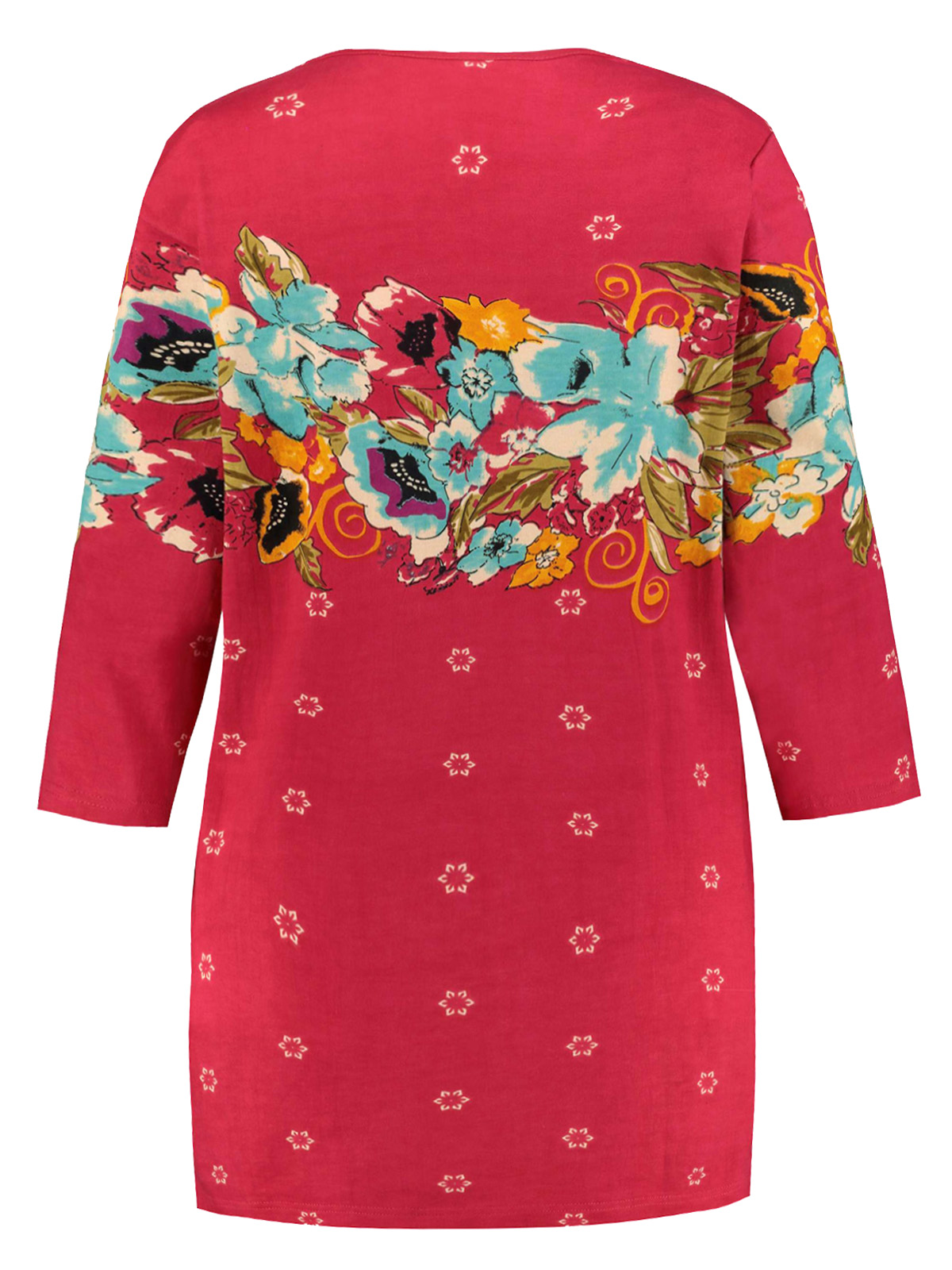 Ulla Popken PLUS - - ULLA POPK3N PINK Floral Placement Print Knit Tunic ...