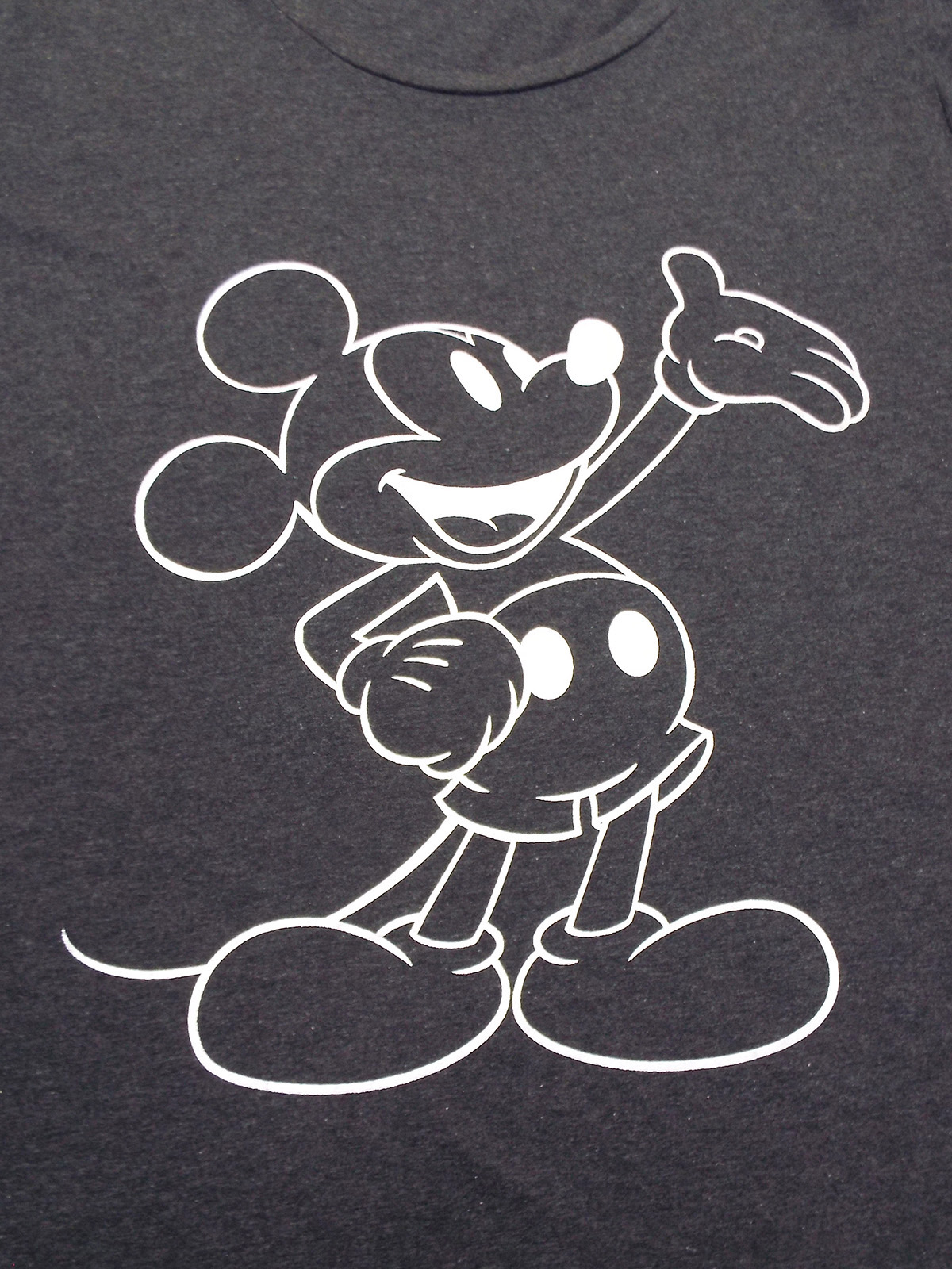 Disney - - Disney CHARCOAL Modal Blend Mickey Mouse Print T-Shirt ...