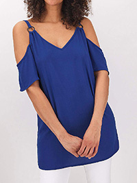 BRIGHT-BLUE Ring Detail Cami - Plus Size 16 to 22