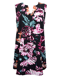Miss Milla BLACK Britta Printed Sleeveless Tunic - Size 6/8 to 22/24 (XS to XL) Miss Milla BLACK Britta Printed Sleeveless Tunic - Size 6/8 to 22/24 (XS to XL)