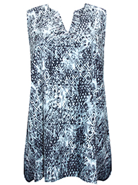 Miss Milla BLACK Britta Printed Sleeveless Tunic - Size 6/8 to 22/24 (XS to XL) Miss Milla BLACK Britta Printed Sleeveless Tunic - Size 6/8 to 22/24 (XS to XL)