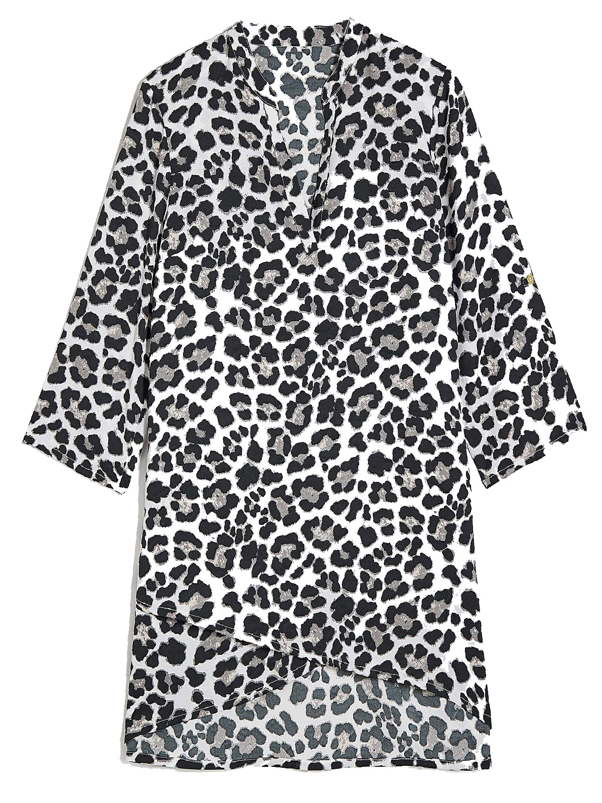 JD Williams - - JD Williams BLACK Soft Animal Print Cross Over Tunic ...