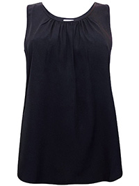 Jessica London BLACK Sleeveless Scoop Neck Top - Plus Size 14 to 30 (US 12W to 28W)