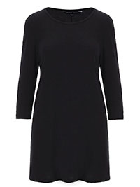Capsule BLACK 3/4 Sleeve Jersey Swing Tunic - Size 10 to 32
