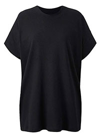 SimplyBe BLACK Pure Cotton Cap Sleeve Top - Plus Size 12/14 to 32/34