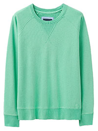 Crew Clothing MID-GREEN Pure Cotton Sweatshirt - Size 8 to 16