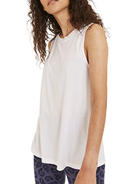 FF WHITE Cotton Tencel Nicola Lounge Vest - Size 10 to 16