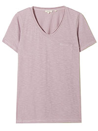 Fat Face IRIS Maggie V-Neck Organic Cotton T-Shirt - Size 6 to 22