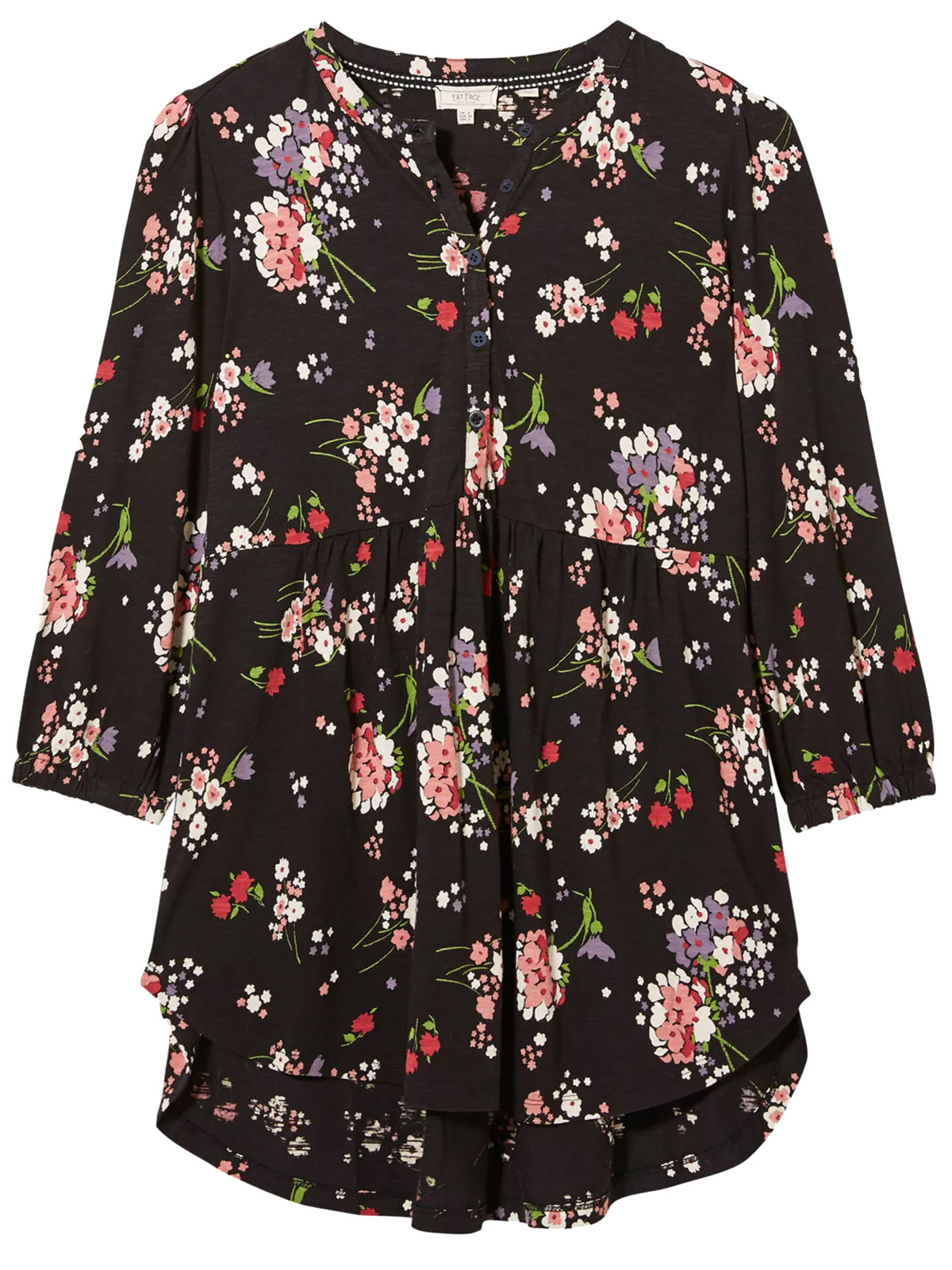 FAT FACE - - Fat Face BLACK Tabitha Spring Bouquet Blouse - Size 10 to 18