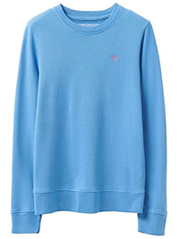 Crew Clothing SKY-BLUE Pure Cotton Sweatshirt - Size 8 to 12