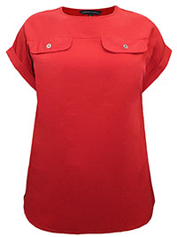 Capsule RED Longline Boxy Top - Plus Size 12 to 24