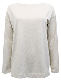 J Jill Luxe Supima Forward Seam Tee Gray 3/4 Sleeve T-Shirt Cotton