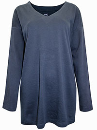 NAVY Supima Cotton Long Sleeve Tunic - Size 4/6 to 28/30 (US XS to 4X)