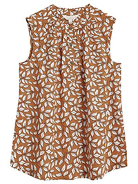 SS BROWN Flower Fields Sleeveless Top - Size 10 to 20