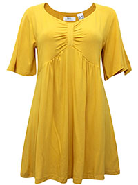 MUSTARD Angel Sleeve Swing Top - Size 10/12 to 30/32 (S to 3XL)