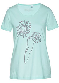 MINT Cotton Blend Dandelion Print T-Shirt - Size 10/12 to 26/28 (S to 2XL)