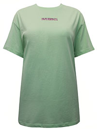 MINT Pure Cotton 'Homesick' Slogan Back Print T-Shirt - Size 10 to 18 (XS to XL)