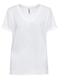 WHITE Short Sleeve Jersey Top - Size 10/12 to 22/24 (S to XL)