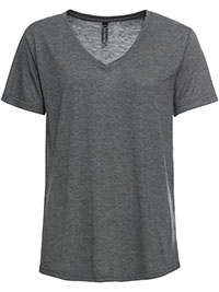 GREY Short Sleeve Jersey Top - Size 6/8 to 22/24 (XS to XL)
