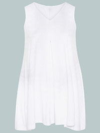 Curve WHITE Swing Vest Top - Plus Size 16 to 38/40
