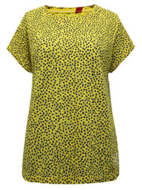 YELLOW Pure Cotton Spot Print Top - Size 12 to 16