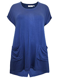 NAVY Short Sleeve Button Back Jersey Top - Size 8/10 to 12/14 (XS/S to M/L)
