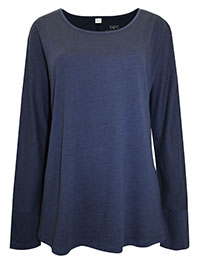NAVY Long Sleeve Cotton Jersey T-Shirt - Size 10/12 to 30/32 (S to 3XL)