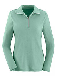 MINT Pure Cotton Half Zip Sweatshirt - Plus Size 12 to 26