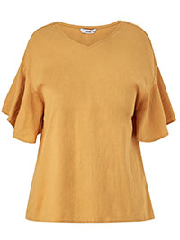 YELLOW/GOLD Bobbi Bell Sleeve Blouse - Plus Size 20/22 to 32/34 (EU 46/48 to 58/60)