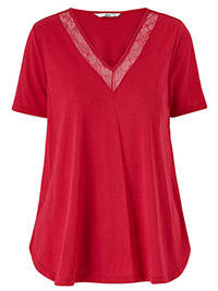 RED Serena Lace Insert Top - Size 8/10 to 12/14 (EU 34/36 to 38/40)