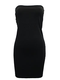 BLACK Cotton Rich Secret Support Bandeau Dress - Size 6/8 to 14/16 (XS to M)