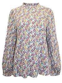 SS MULTI Flower Chalk Helford River Jersey Shirt - Size 10 to 26/28