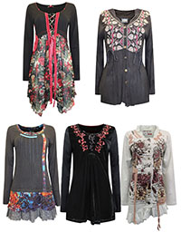 JB ASSORTED Printed, Embellished Tops & Tunics - Size 10 to 12