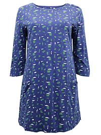 SS NAVY Blue Collage Shapes Yacht Cape Cornwall Tunic - Size 10 to 26/28