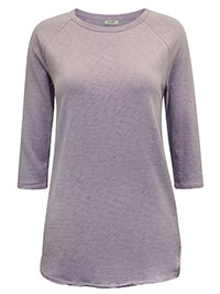 MoP LILAC Organic Cotton 3/4 Sleeve Top - Size 10 to 14 (S to L)