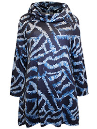 Originals BLUE Cowl Neck Hanky Hem Top - Size 10 to 20
