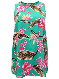 GREEN Georgette Tunic Tank - Plus Size 16/18 to 40 (US 0X to 6X)