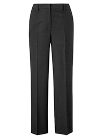 BLACK Linen Blend Leg Skimming Trousers - Plus Size 14 to 28